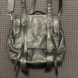 All Saints Stylish Black Leather Bag